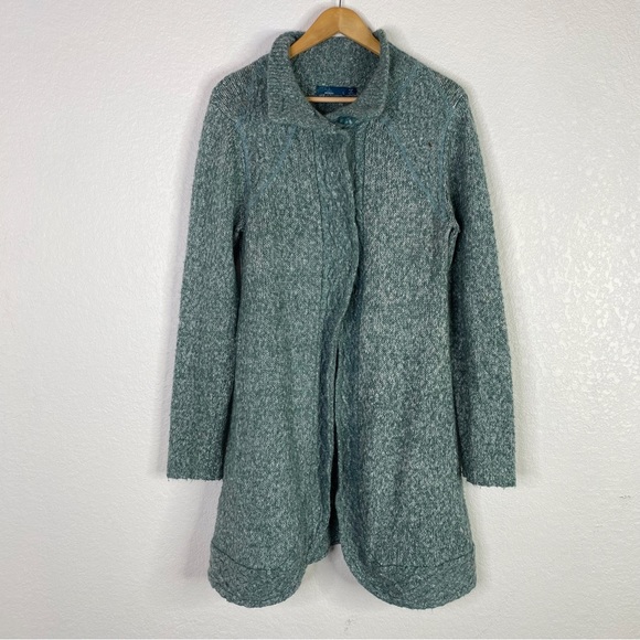 PrAna Green Knit Angelica Duster Cardigan Sweater - Picture 1 of 7